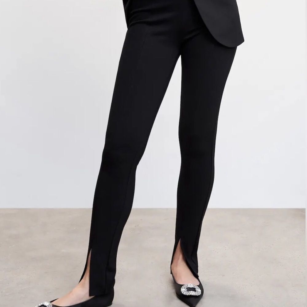 Mango Slim Split Hem Pants - image 2